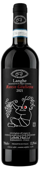 Langhe Rosso Giulietta 2024, Olek Bondonio bottle